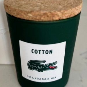 Lacoste Pure Cotton 100% Vegetable Wax Candle New in Box